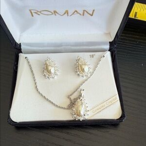 Roma Silver and Crystal Necklace Set